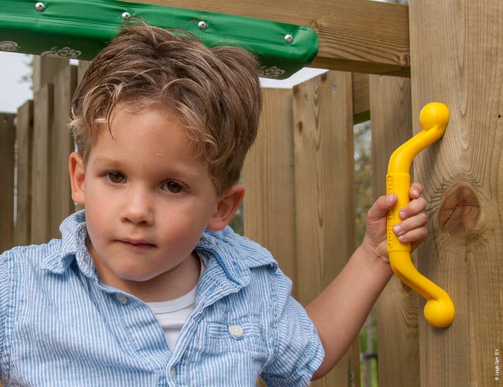 Jungle Cocoon | Wooden climbing frame with slide & clatter bridge