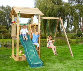 Jungle Casa | Wooden climbing frame with swing