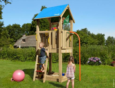 Playtower with Fireman's Pole Small Garden • Jungle Castle Fireman's Pole